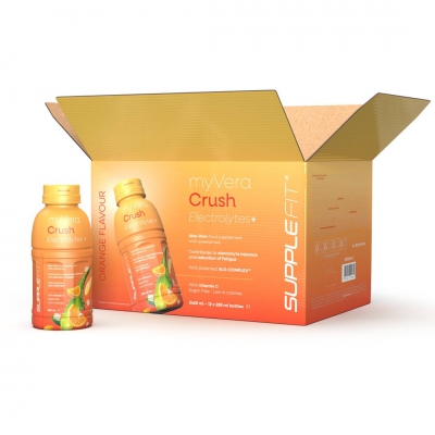 MYVERA CRUSH Electrolytes + | toidulisand magusainetega 285 ml pudelites (12-pack) - 3420 ml