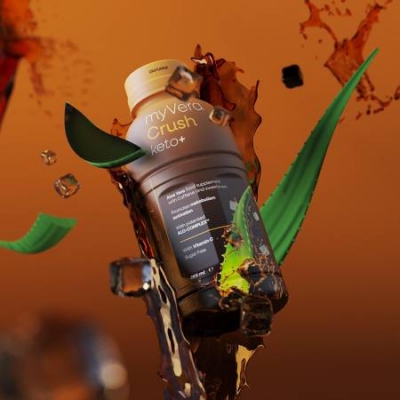 MYVERA CRUSH Keto + | toidulisand kofeiini ja magusainetega 285 ml pudelites (12-pack) - 3420 ml