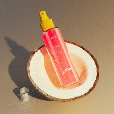 GLITTERAIN – roosa sädelusega kehasprei (kookose lõhn)