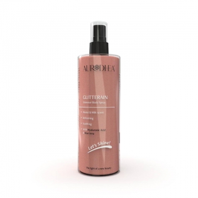 GLITTERAIN Спрей для тела с золотым блеском (аромат моной и молока) 150 мл